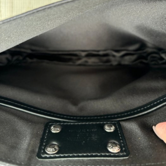Louis Vuitton Vintage Black Satin Monogram Bag - Picture 6 of 9